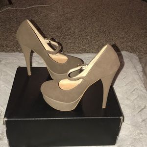 Celestia Taupe platform shoes